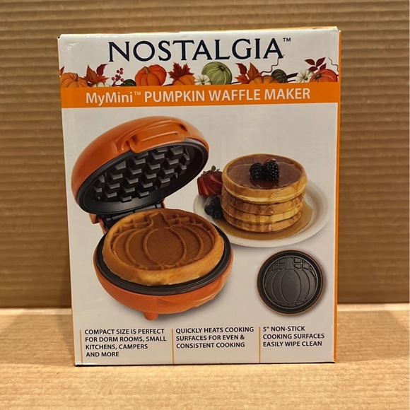 Nostalgia Kitchen Nostalgia Mymini Personal Electric Pumpkin Waffle